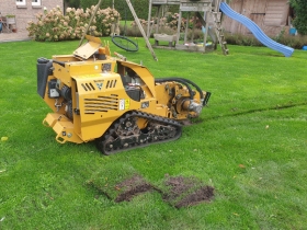 Een beregeningsinstallatie in Overijssel wordt door Neutel Beregening haast onzichtbaar aangelegd.